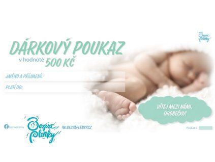 Dárkový poukaz k narození 500kč