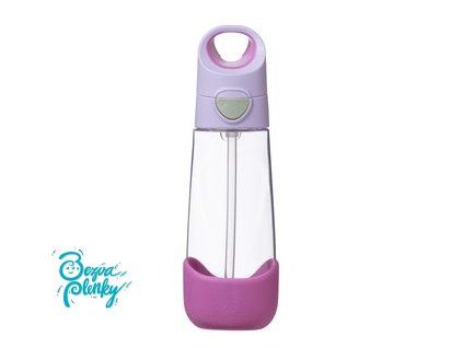 Lahev na pití s brčkem 600 ml - sugar plum