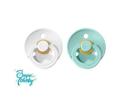 0f69f2b1524be642b6e4a0d4a1d980f8 bibs colour cumliky z prirodneho kaucuku 2ks whitemint